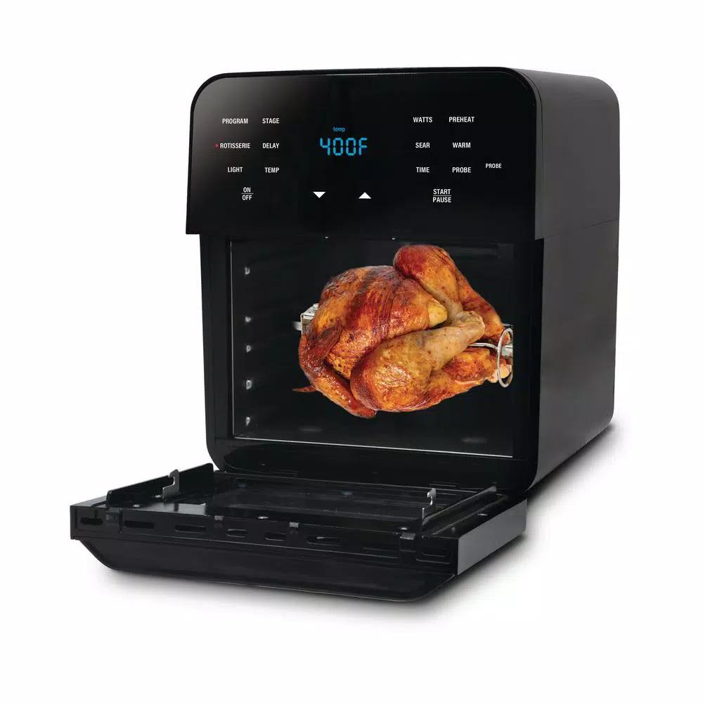 NuWave Brio 14 Qt. Digital Air Fryer with Integrated Temperature Probe and 100 Pre-Programmed Recipes