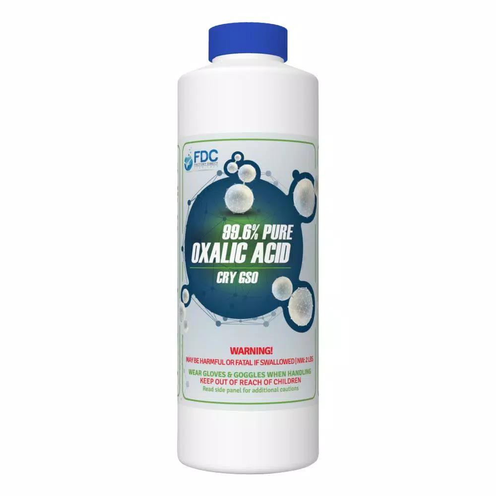 Eco Clean 99.6% Pure Oxalic Acid Powder, 2 lb - Concentrated Rust and Wood Stain Remover