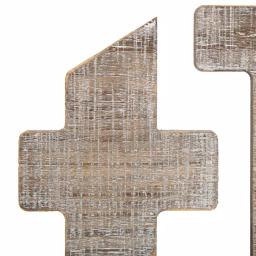 Pinnacle Rustic Thankful Gray Wood Decorative Wall Sign with 4 Metal Hooks thumbnail 5