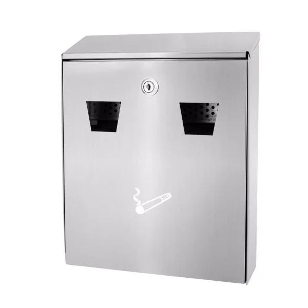 Alpine Industries Stainless Steel Wall Mounted Cigarette Disposal Station Outdoor Ashtray