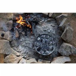 Lodge 6 qt. Round Cast Iron Camp Dutch Oven with Lid, Black thumbnail 3