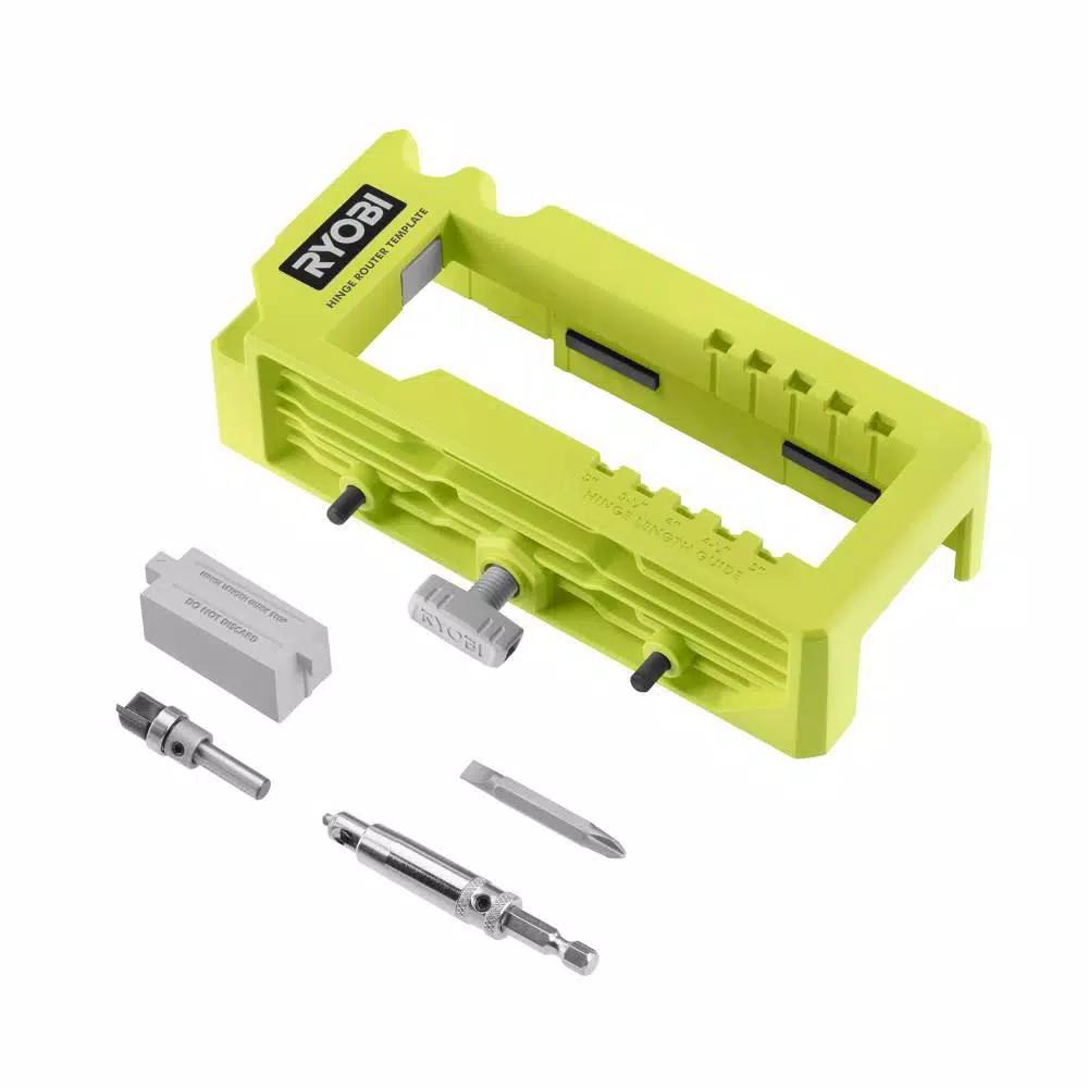 RYOBI Door Hinge Installation Kit with Router Bit and Self-Centering Hinge Bit