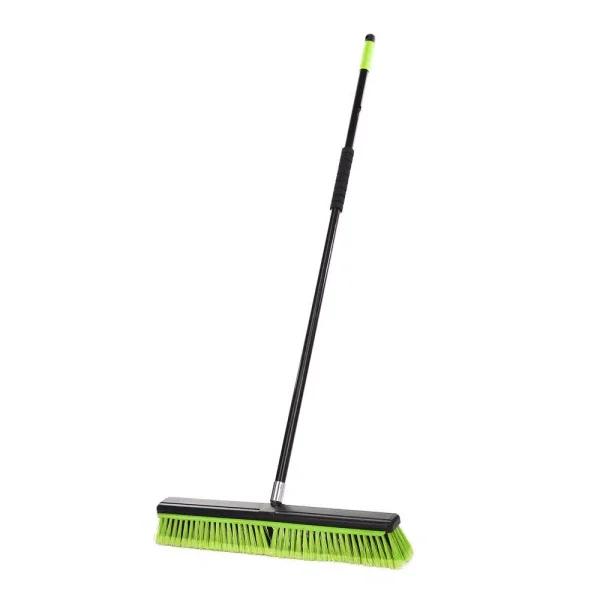 Alpine Industries 24 in. 2-in-1 Squeegee Push Broom, Green
