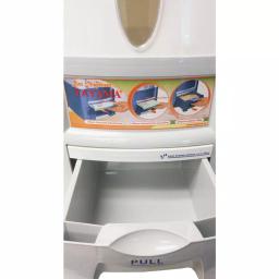 Tayama Rice Dispenser 55 lbs. Capacity White Dry Food Storage Container thumbnail 4