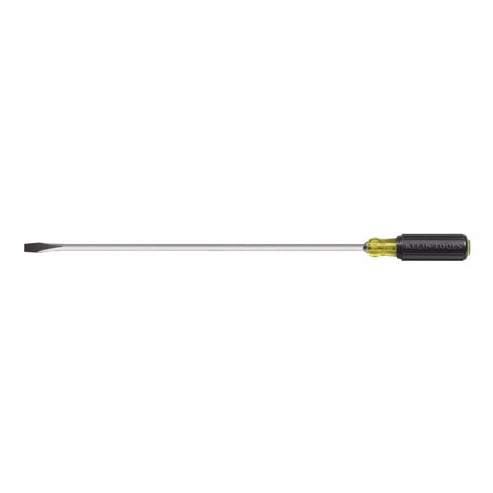 Klein Tools 1/2 in. Keystone-Tip Flat Head Screwdriver, 12 in. Heavy-Duty Square Shank