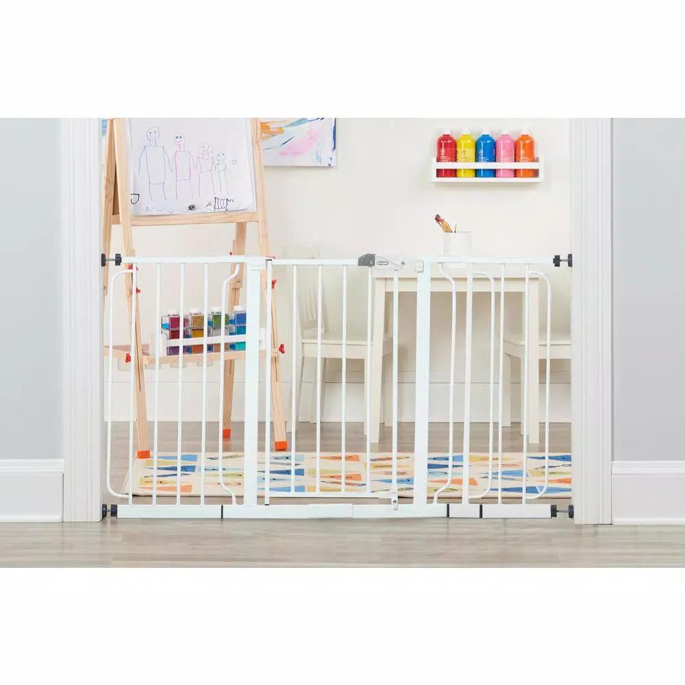 Regalo WideSpan Extra Wide Metal Walk-Through Baby Gate, 30 in. Tall, Fits 29-56 in. Openings