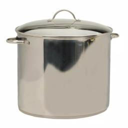 RSVP International Endurance 20 qt. Stainless Steel Water Bath Canner with Glass Lid and Rack thumbnail 2