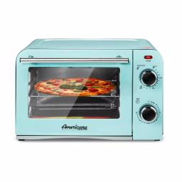 Americana Collection Retro 12.7 L 4-Slice Toaster Oven, Blue thumbnail 3