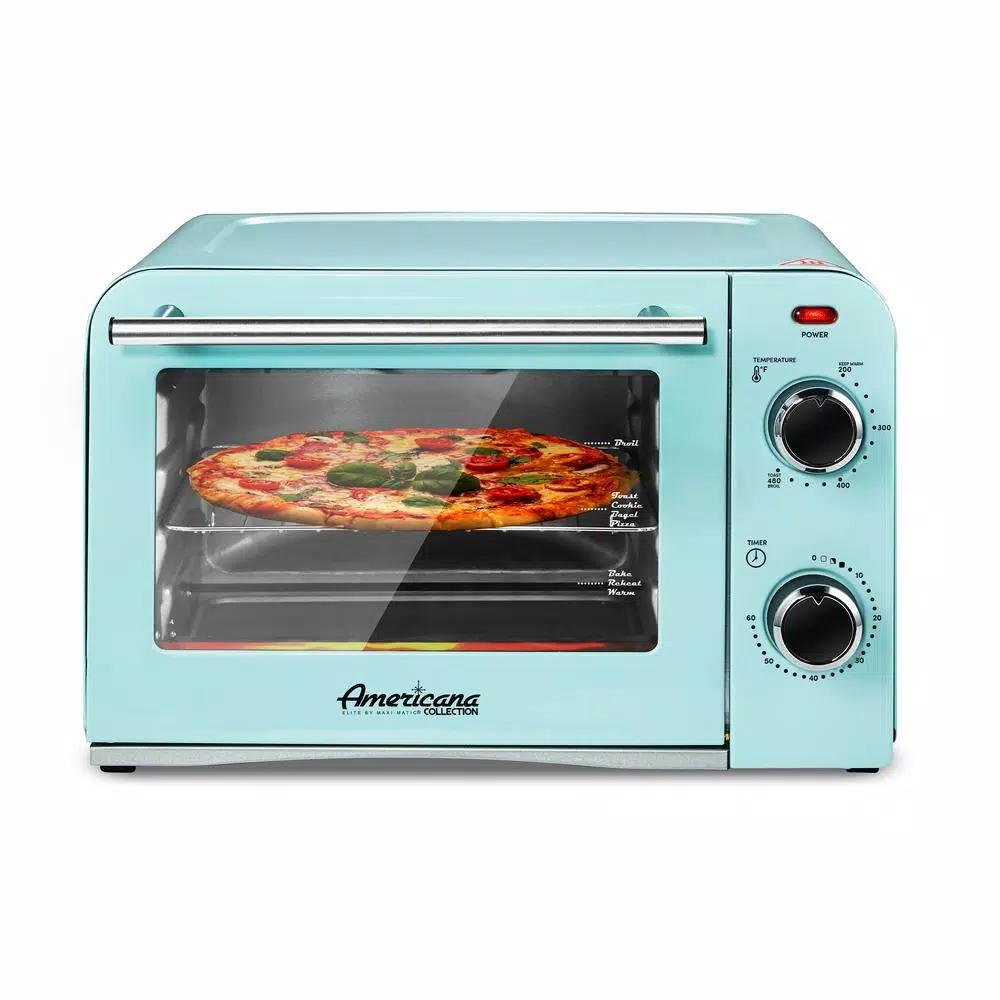 Americana Collection Retro 12.7 L 4-Slice Toaster Oven, Blue
