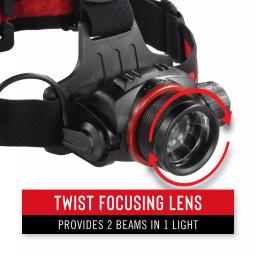 Coast HL8R 800 Lumen Rechargeable LED Headlamp with Twist Focus and Dual Power thumbnail 3