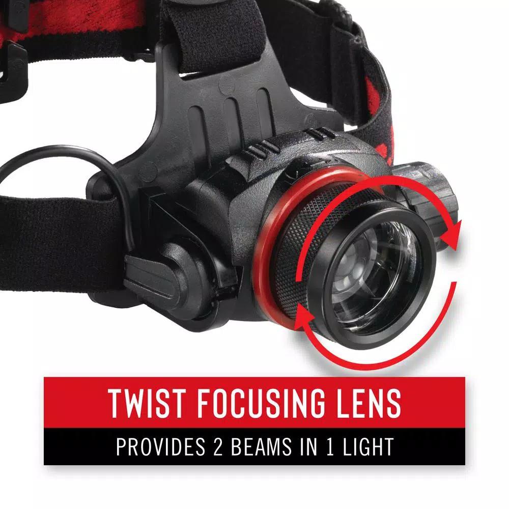 Coast HL8R 800 Lumen Rechargeable LED Headlamp with Twist Focus and Dual Power