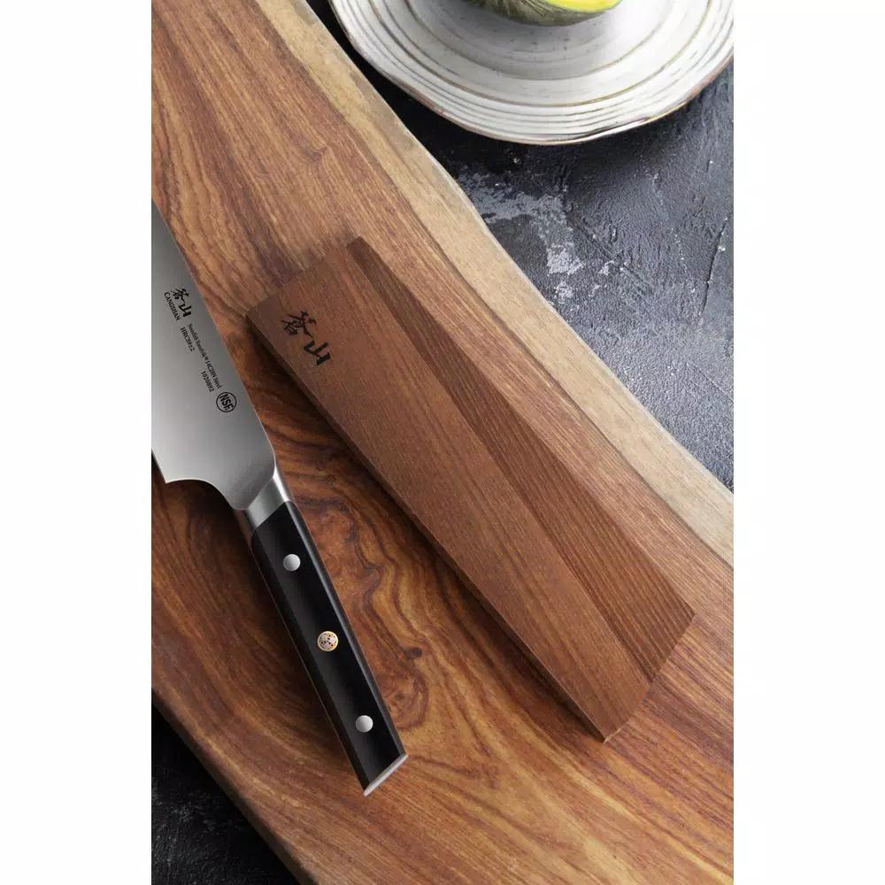 Cangshan Solid Carbonized Ash Wood Magnetic Knife Sheath for 8 in. Chef's Knife