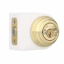 Kwikset 980 Double Cylinder Deadbolt with SmartKey Security, Polished Brass thumbnail 5