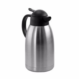 MegaChef 67.6 fl. oz. Stainless Steel Thermal Beverage Carafe with Black Lid thumbnail 1