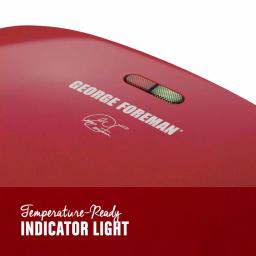 George Foreman GRP360R 60 sq. in. Indoor Countertop Grill and Panini Press, Red thumbnail 2