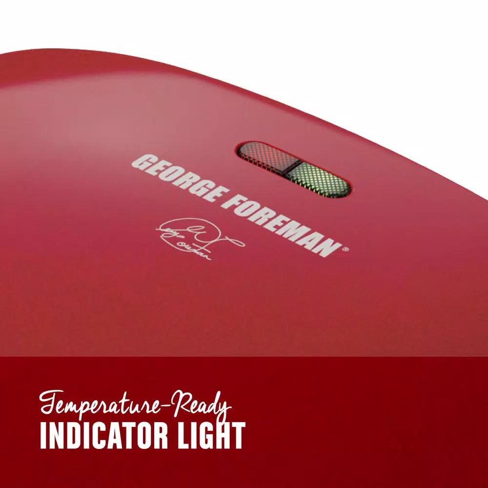 George Foreman GRP360R 60 sq. in. Indoor Countertop Grill and Panini Press, Red