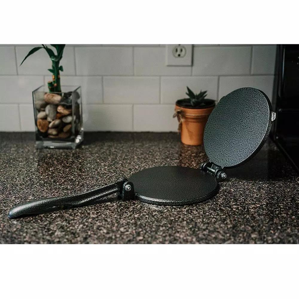 Alpha Living 7.5 in. Heavy Duty Cast Iron Tortilla Press