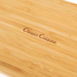 Classic Cuisine Oval Bamboo Serving Tray - Natural Wood Finish thumbnail 5