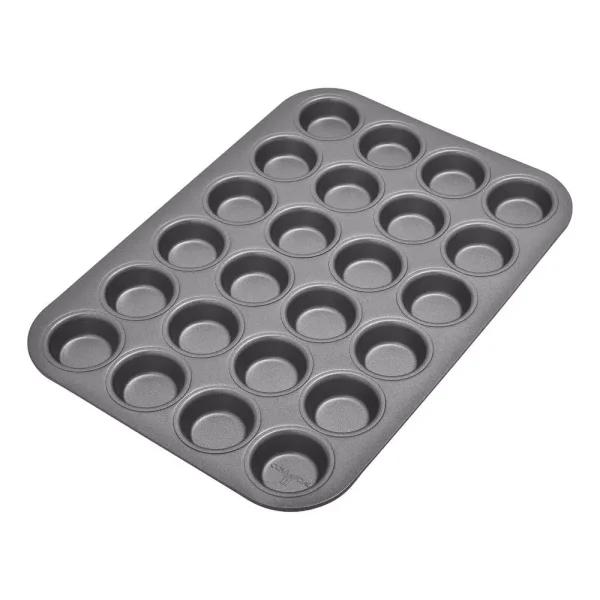 Chicago Metallic Mini Muffin Pan, 24-Cup Non-Stick Aluminized Steel Bakeware