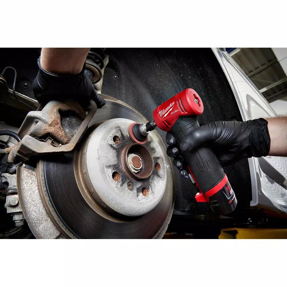 Milwaukee M12 FUEL 12V Brushless Right Angle Die Grinder Kit w/ (2) 2.0Ah Batteries
