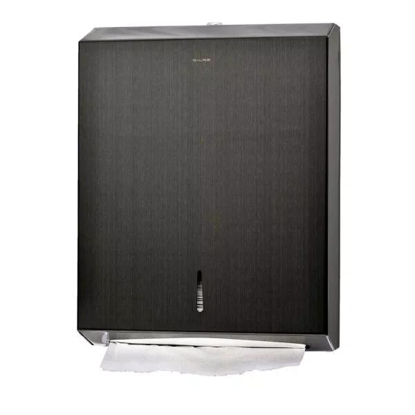 Alpine Industries Stainless Steel C-Fold and Multi-Fold Paper Towel Dispenser, Brushed Nickel