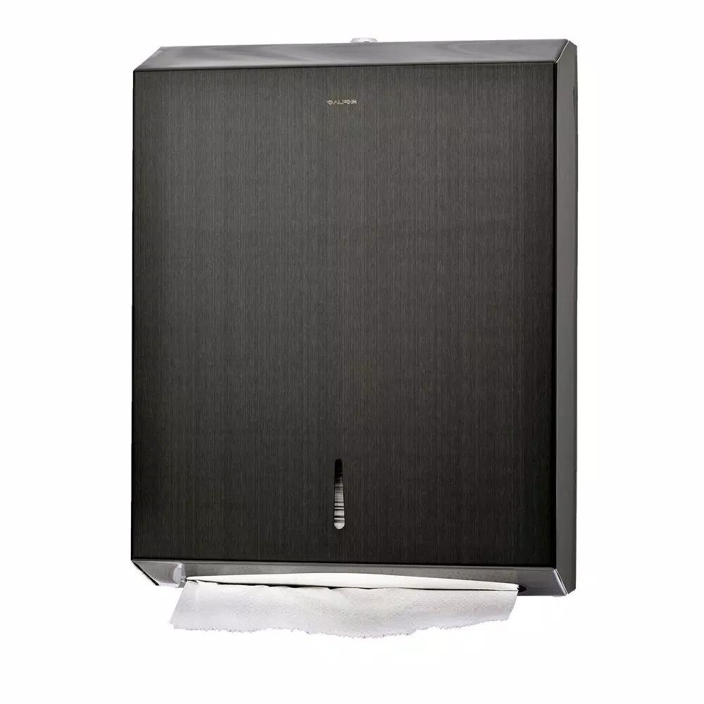 Alpine Industries Stainless Steel C-Fold and Multi-Fold Paper Towel Dispenser, Brushed Nickel