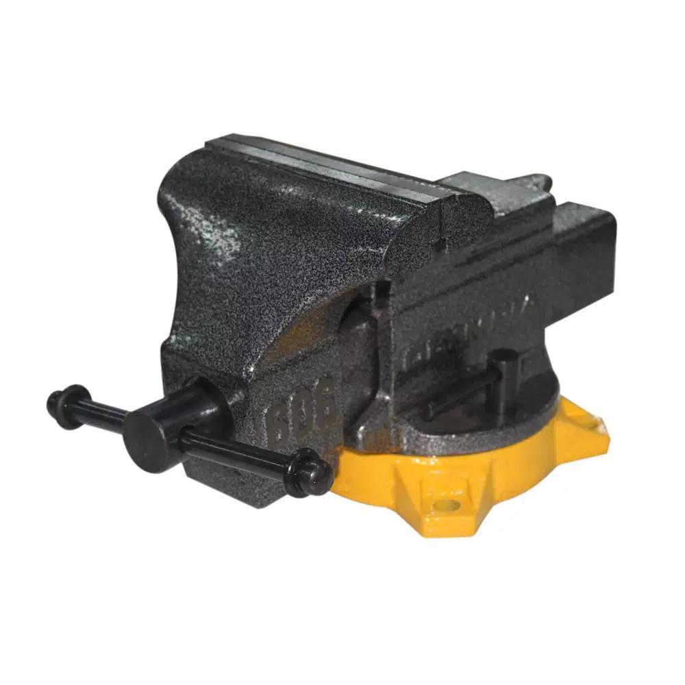 OLYMPIA Tools 6 in. Bench Vise with 270° Swivel Base and 20,000 lb. Clamping Strength