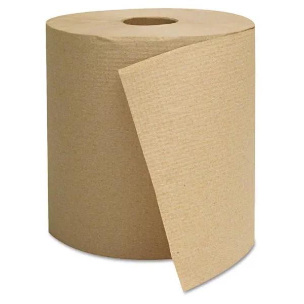 GEN Hardwound Roll Towels, 1-Ply Brown, 800ft per Roll (6 Rolls per Carton)