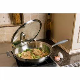 CookCraft by Candace 4-Piece Tri-Ply Stainless Steel Cookware Set with Patented Latch Lids thumbnail 6
