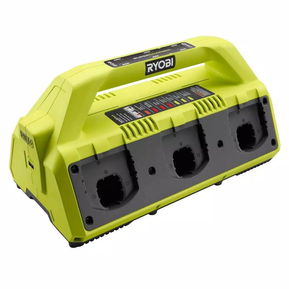 RYOBI 18V ONE+ 6-Port IntelliPort Supercharger Kit with 1.5 Ah and 4.0 Ah Batteries