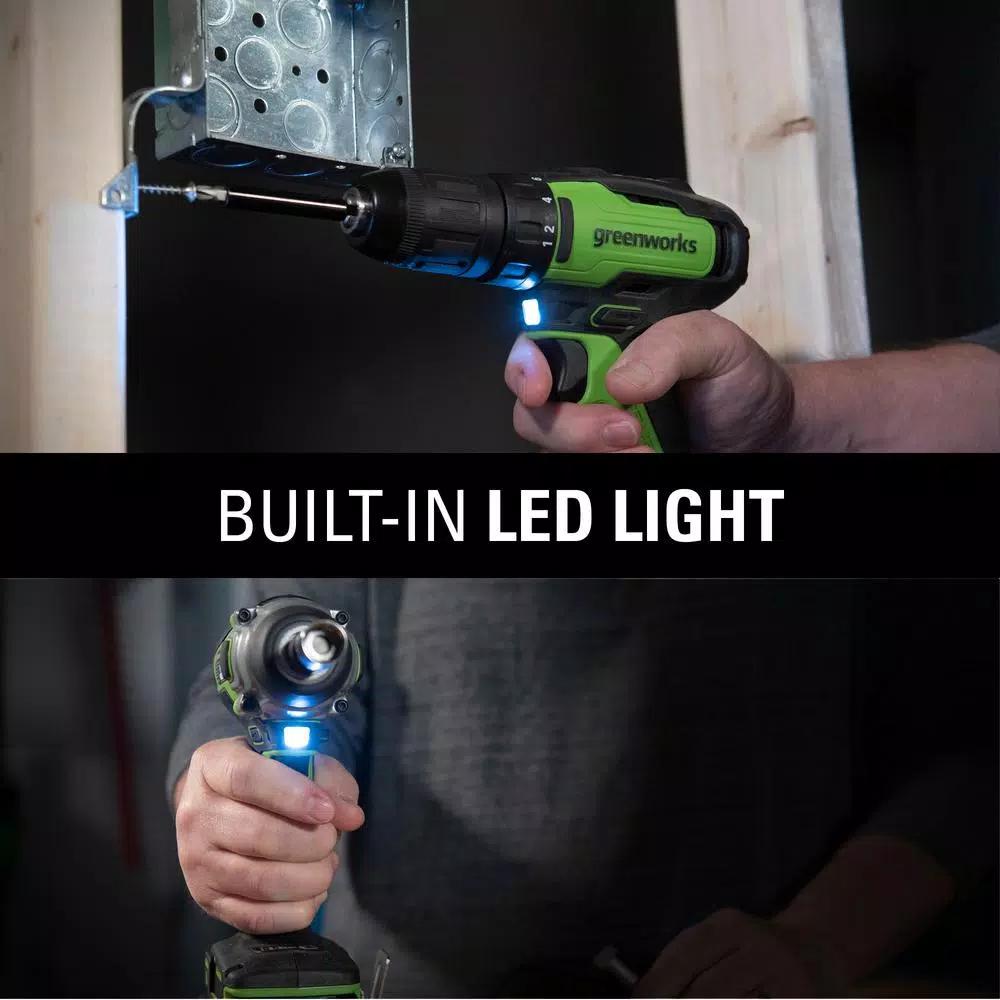 Greenworks 24V Cordless Brushless Impact Driver, 1/4 in. Hex, Tool Only