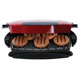 George Foreman 5-Serving Indoor Electric Grill and Panini Press, Red thumbnail 7