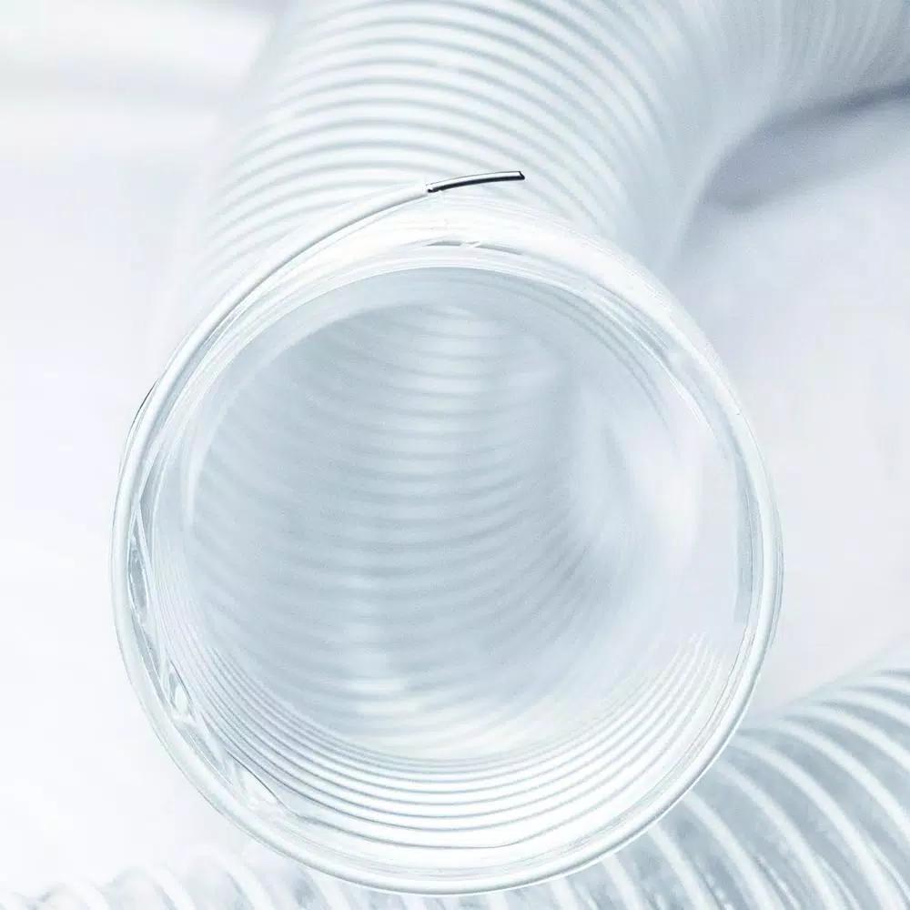 POWERTEC 3 in. x 50 ft. Clear PVC Heavy-Duty Flexible Dust Collection Hose
