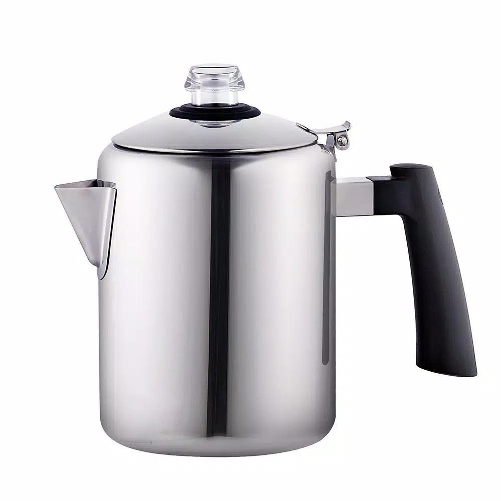 Cook N Home 8-Cup Stainless Steel Stovetop Coffee and Tea Percolator Kettle