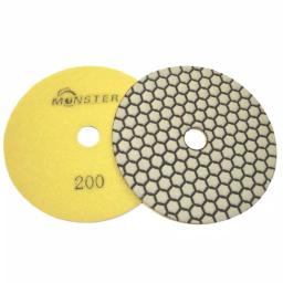 Monster 5 in. Honeycomb Dry Diamond Polishing Pad Set with Back Holder, 8-Piece Kit thumbnail 6