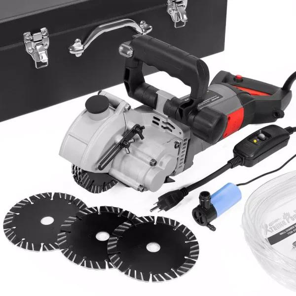 XtremepowerUS 5-1/4 in. 110V Electric Wall Chaser Slotter with Infrared Beam and Water Pump