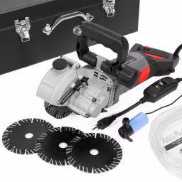 XtremepowerUS 5-1/4 in. 110V Electric Wall Chaser Slotter with Infrared Beam and Water Pump thumbnail 1