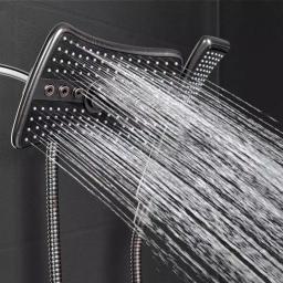 AKDY 9 in. Dual Shower Head and Handheld Wand Combo, 4 Spray Modes, Antique Bronze thumbnail 11
