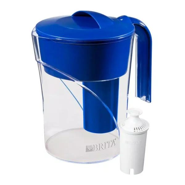 Brita Mist Water Filter Pitcher, 48 oz. Capacity, Dark Blue, BPA Free