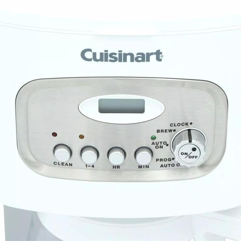 Cuisinart 12-Cup White Drip Coffee Maker with Stainless Steel Accents and Programmable Timer