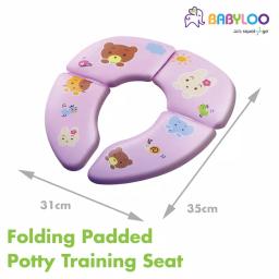 Babyloo Pink Animal Pattern Folding Cushioned Toilet Seat with Travel Bag thumbnail 2