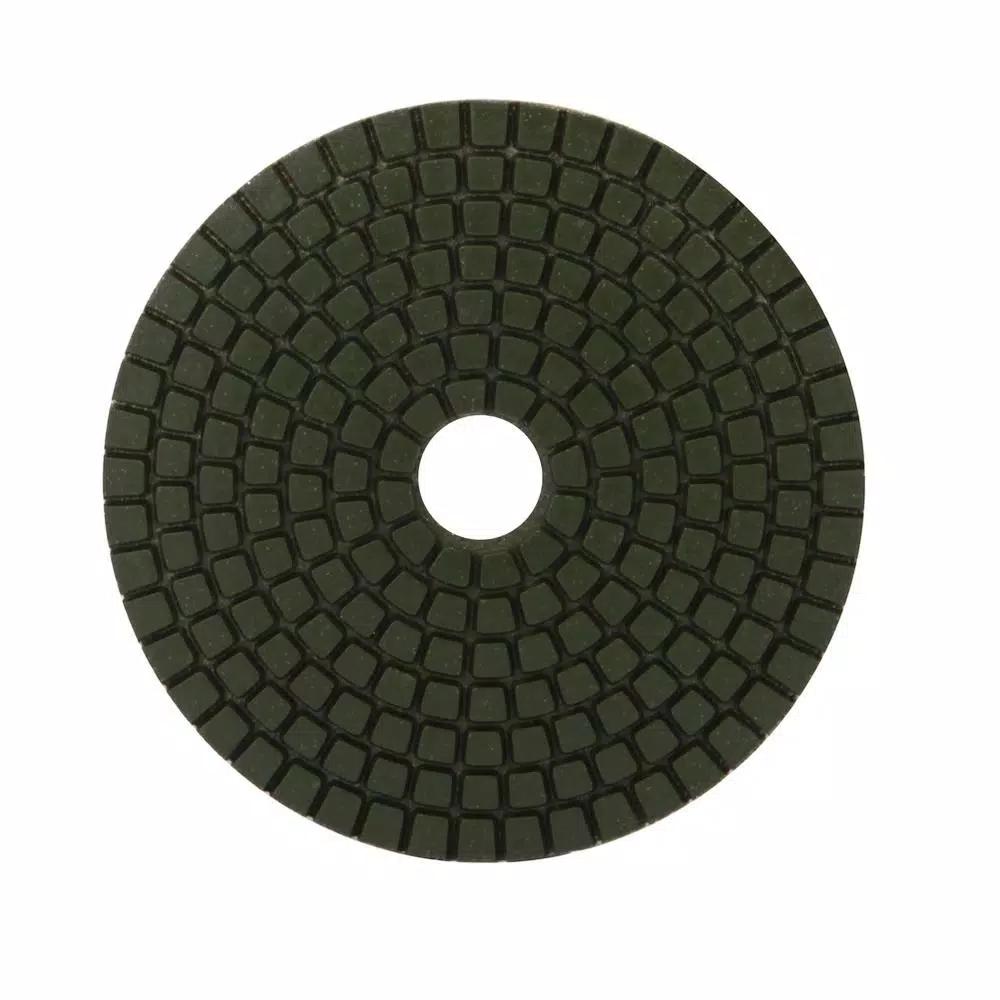 Rubi 4 in. 100 Grit Resin Wet Polishing Pad for Engineered Stone, Concrete, Marble & Granite