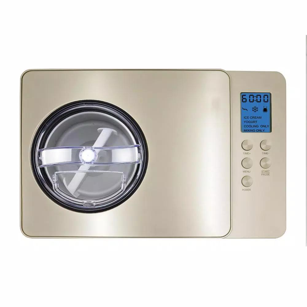 Whynter ICM-220CGY 2.1 Qt. Stainless Steel Electric Ice Cream & Yogurt Maker with Compressor, Champagne Gold