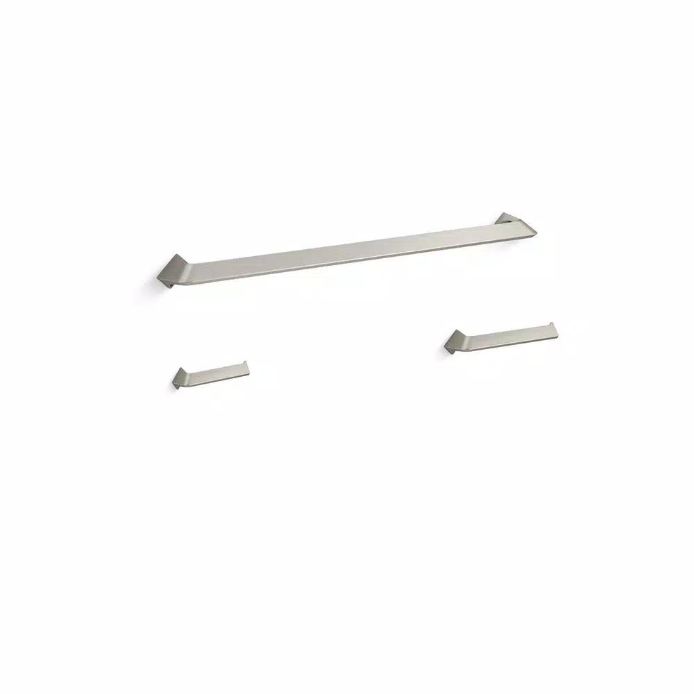 KOHLER Uniform 3-Piece Bathroom Hardware Set in Vibrant Brushed Nickel