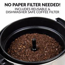 Nostalgia 45-Cup Stainless Steel Quick Brewing Coffee Urn with Double Spigot thumbnail 5
