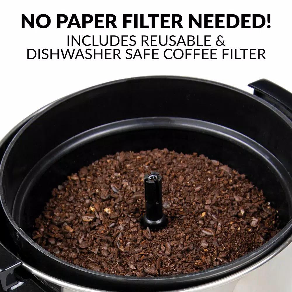 Nostalgia 45-Cup Stainless Steel Quick Brewing Coffee Urn with Double Spigot