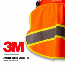 TR Industrial Knitted Neck Shade with 3M Reflector for Forestry Safety Helmets, Orange thumbnail 3