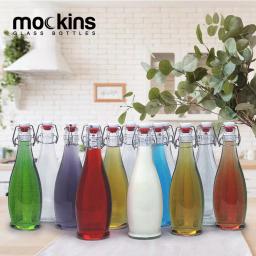 Mockins 17 oz. Glass Bottles with Swing Top Stoppers, Funnel, Brush, and Gold Marker (Set of 12) thumbnail 8