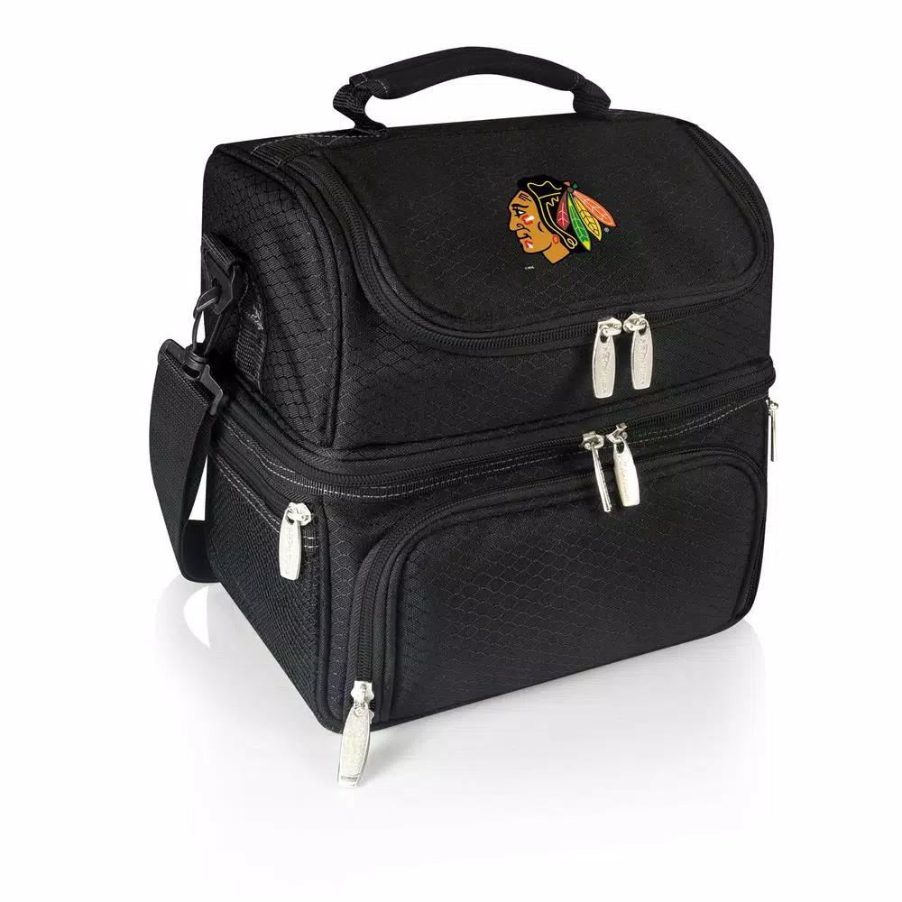 Picnic Time Pranzo Chicago Blackhawks Black Insulated Lunch Bag and Picnic Tote