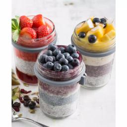 Kilner 0.35L Breakfast Jar Set - 2 Wide Mouth Glass Jars with Measuring Lid and Spoon thumbnail 6